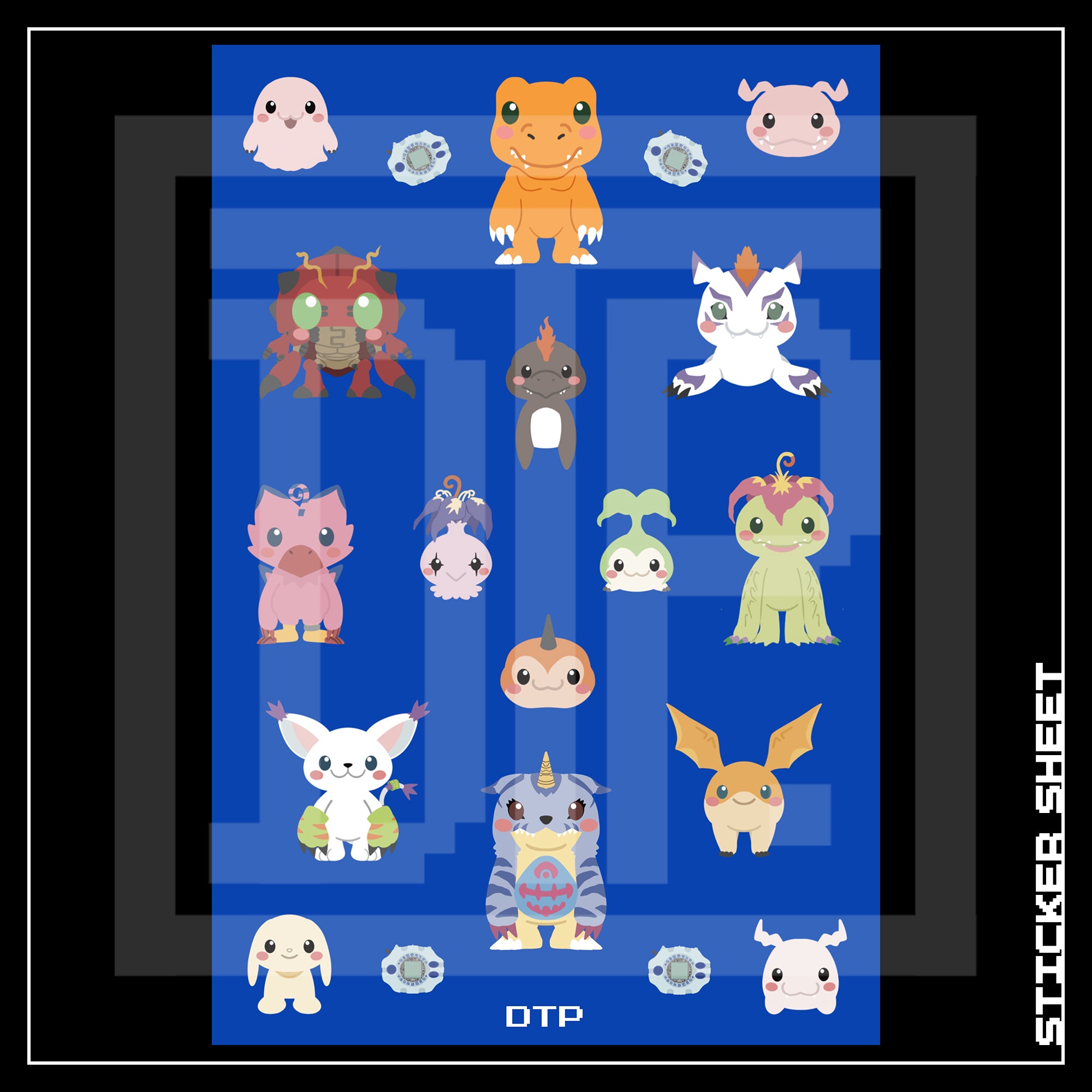 DIGIMON A6 STICKER SHEET