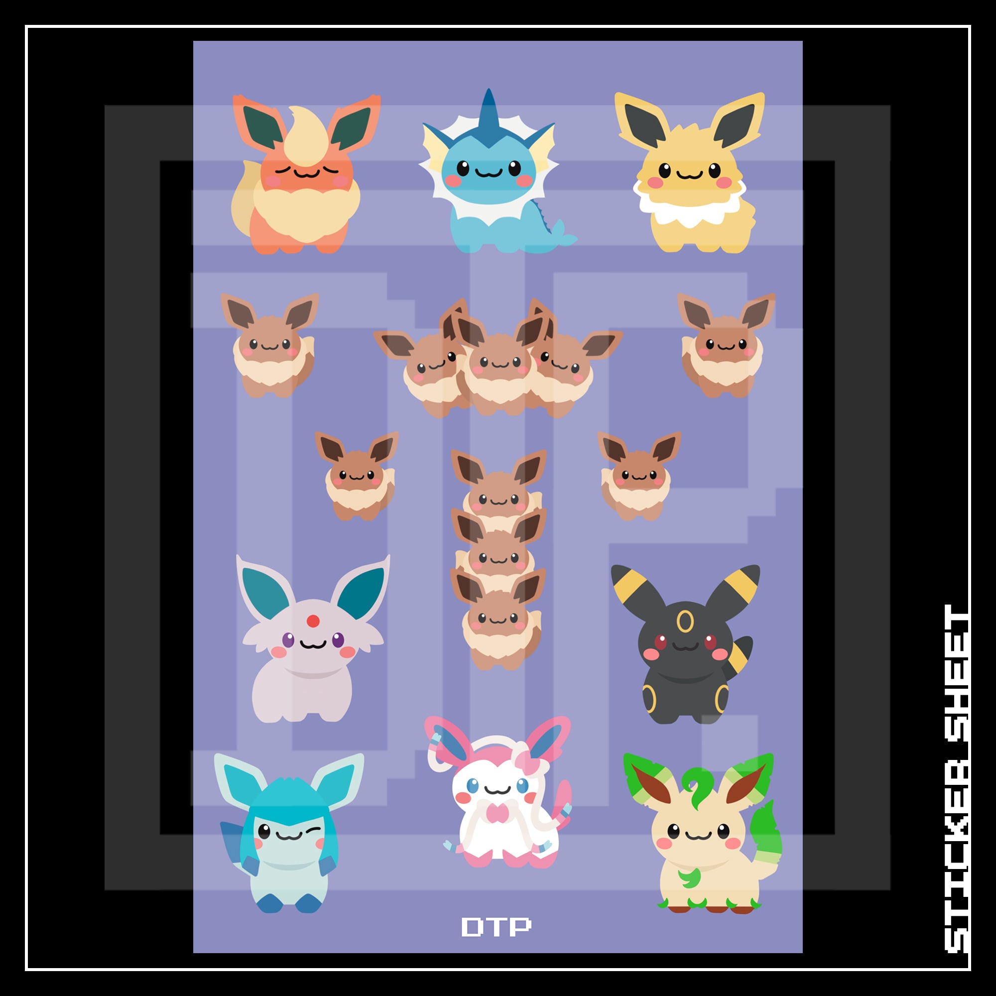 EEVEELUTION A6 STICKER SHEET