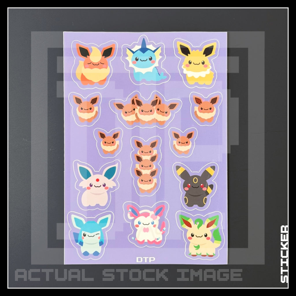 EEVEELUTION A6 STICKER SHEET