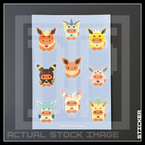 COSPLAY EEVEE A6 STICKER SHEET