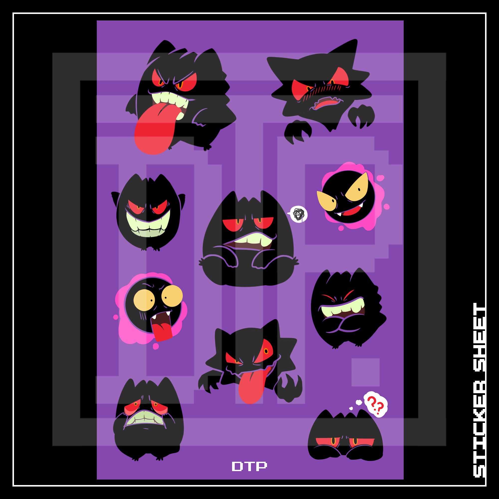 GENGAR A6 STICKER SHEET