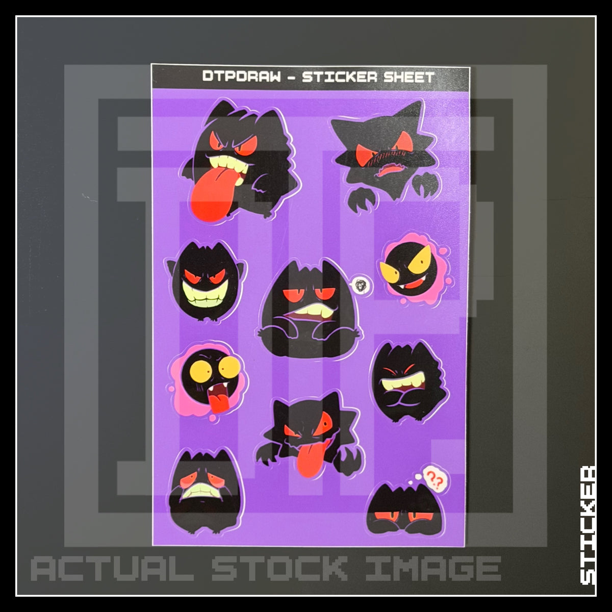 GENGAR A6 STICKER SHEET