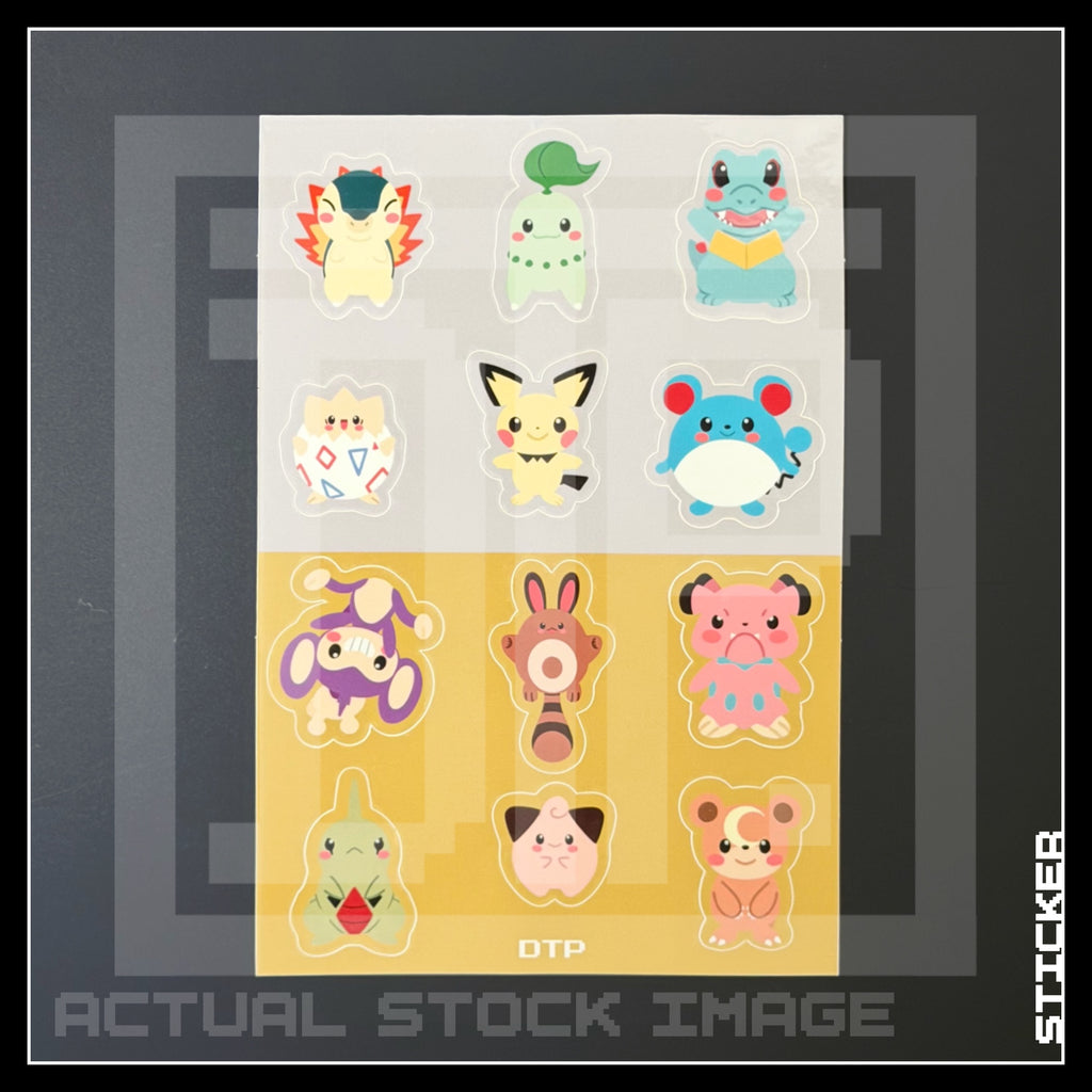 JOHTO A6 STICKER SHEET