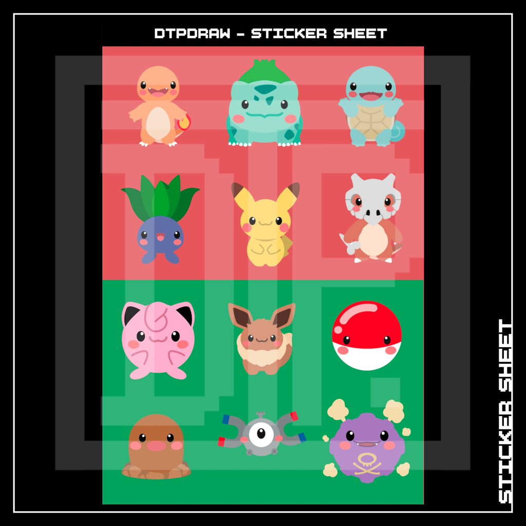 KANTO A6 STICKER SHEET