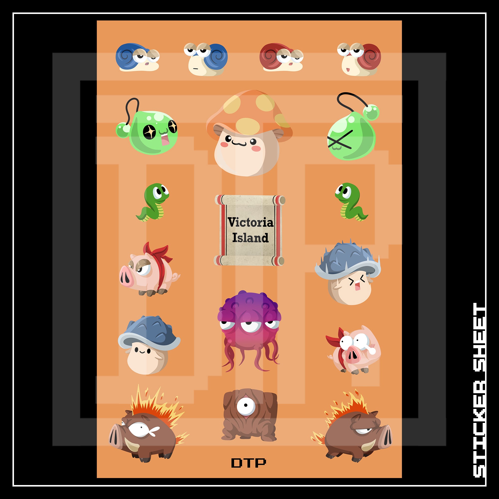 MAPLESTORY A6 STICKER SHEET