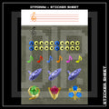 OCARINA OF TIME MUSIC SHEET A6 STICKER SHEET