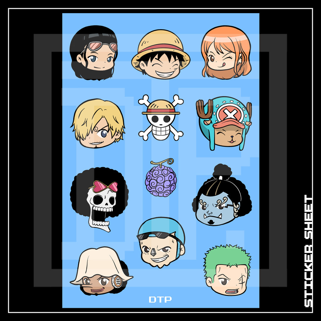 STRAW HATS A6 STICKER SHEET
