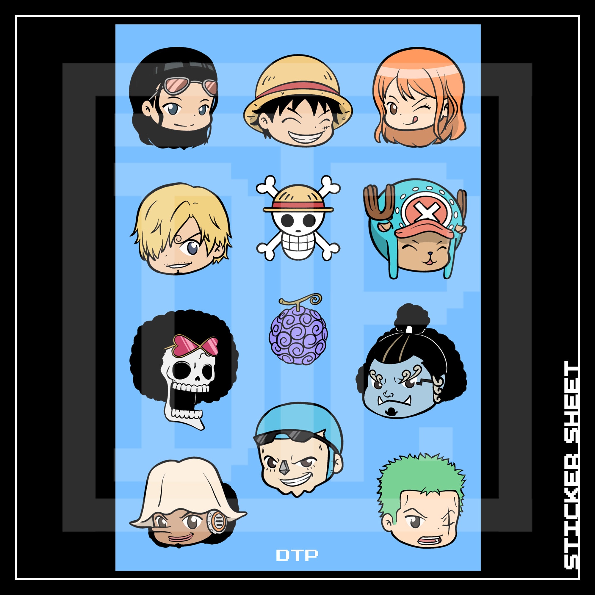 STRAW HATS A6 STICKER SHEET