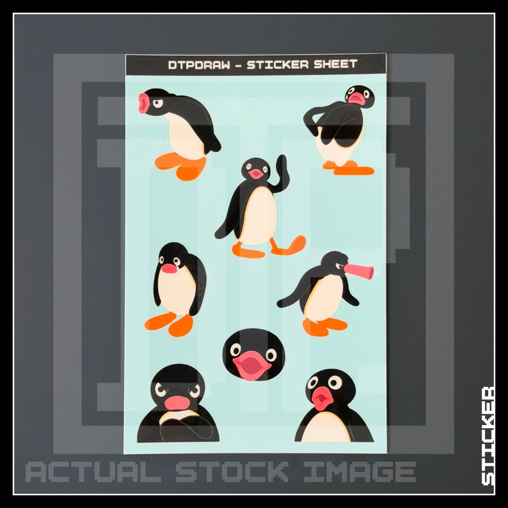 PINGU A6 STICKER SHEET