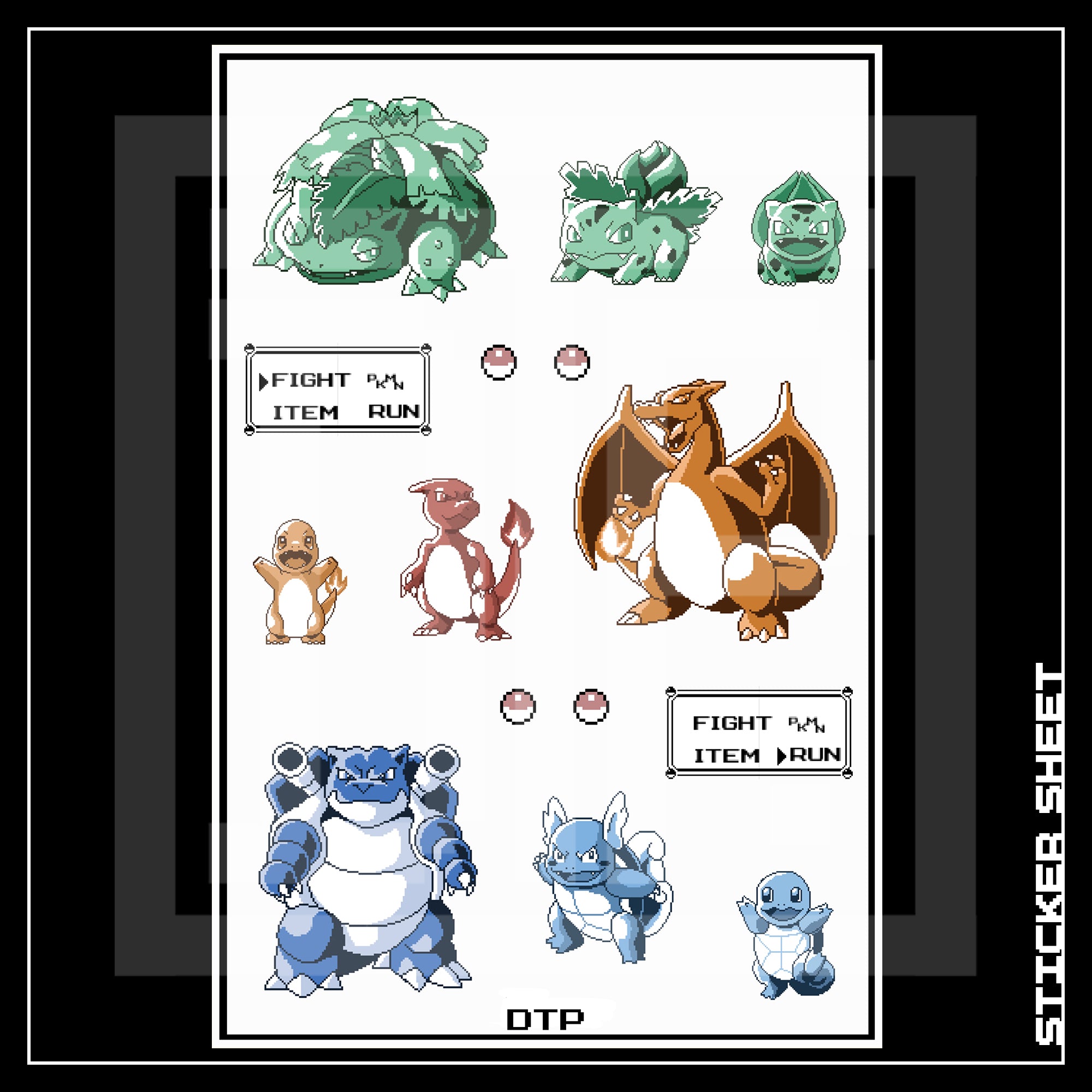 8BIT KANTO A6 STICKER SHEET