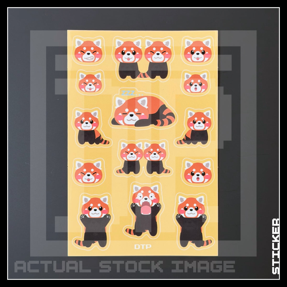 RED PANDA A6 STICKER SHEET