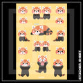 RED PANDA A6 STICKER SHEET