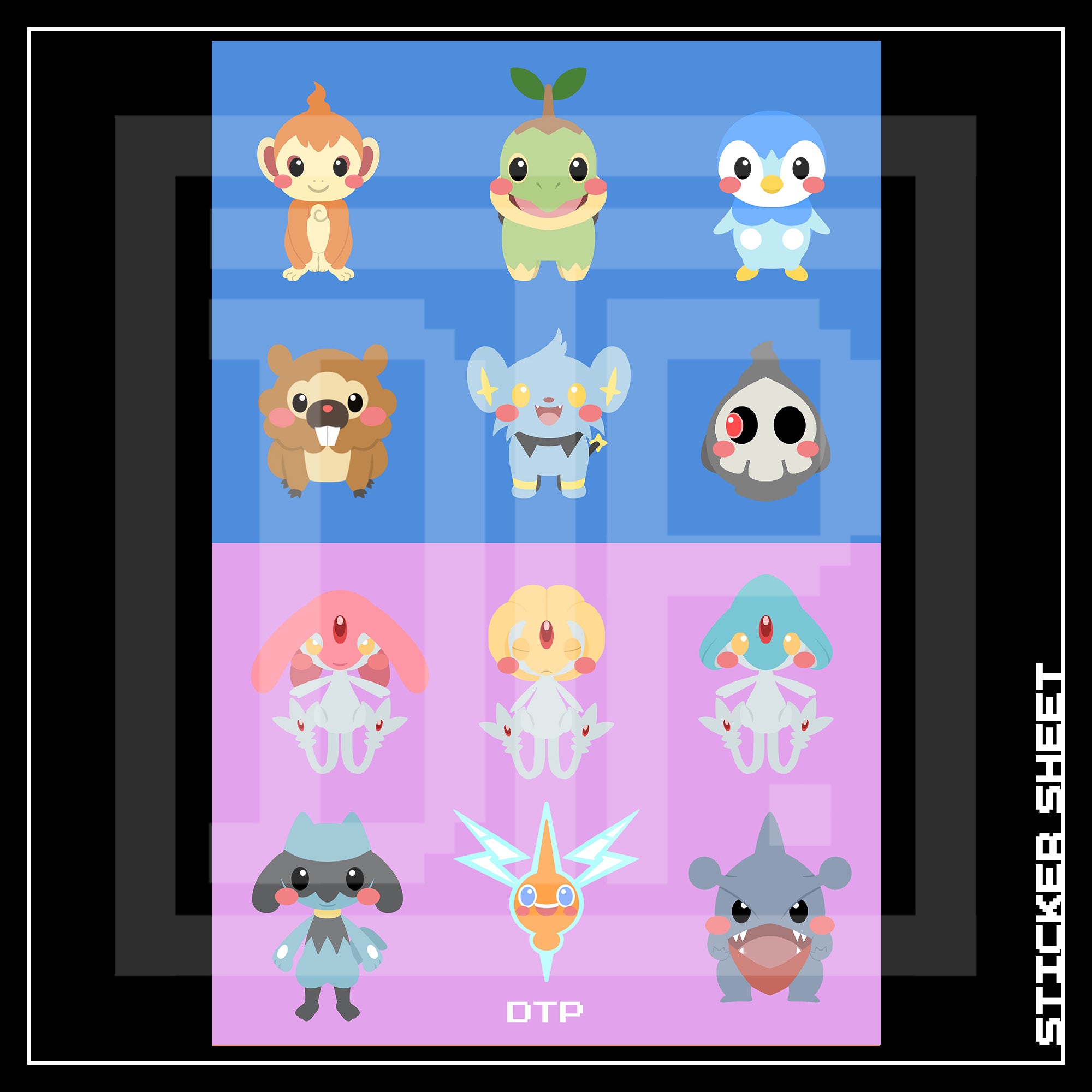 SINNOH A6 STICKER SHEET