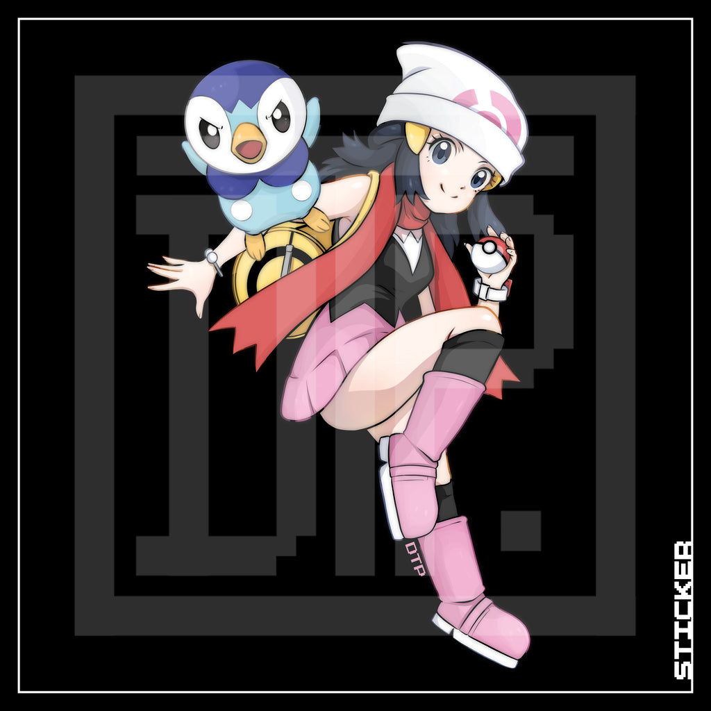 PKMN [ Dawn & Piplup ] STICKER