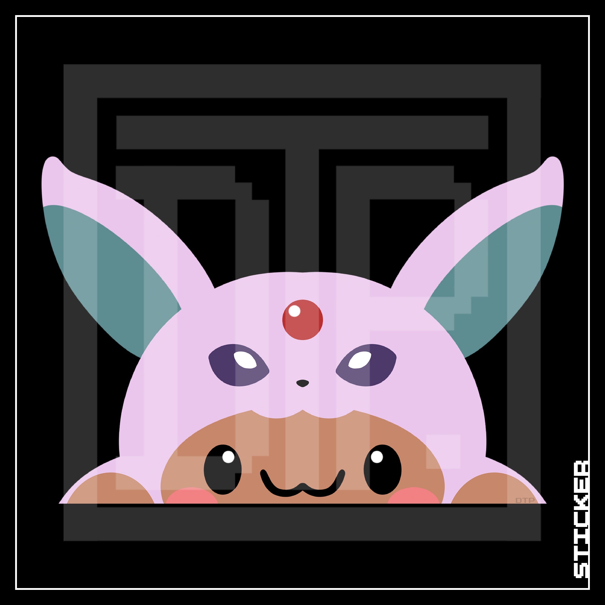 PKMN [ Eevee Espeon ] PEEKER STICKER