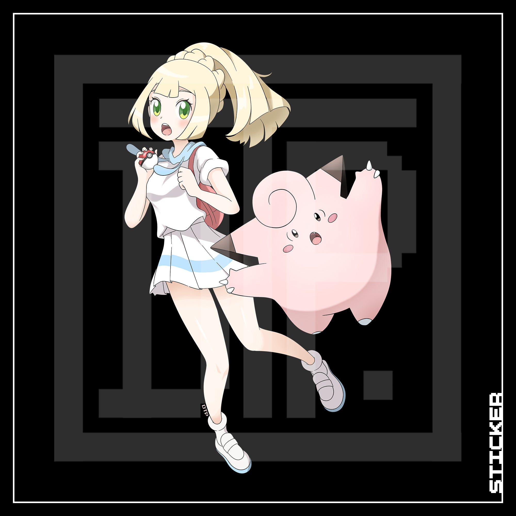 PKMN [ Lillie & Clefairy ] STICKER