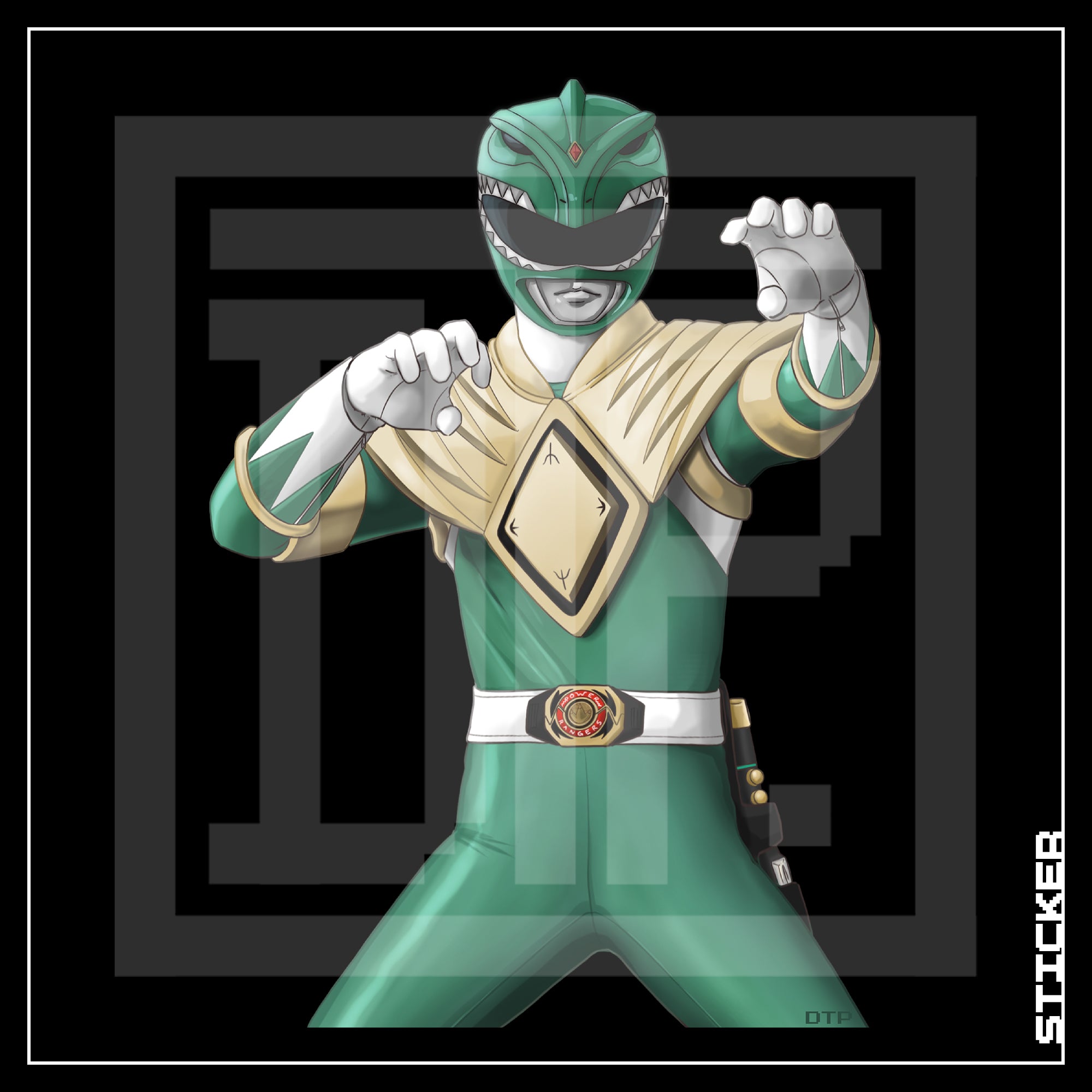 MMPR [ Green Ranger ] STICKER