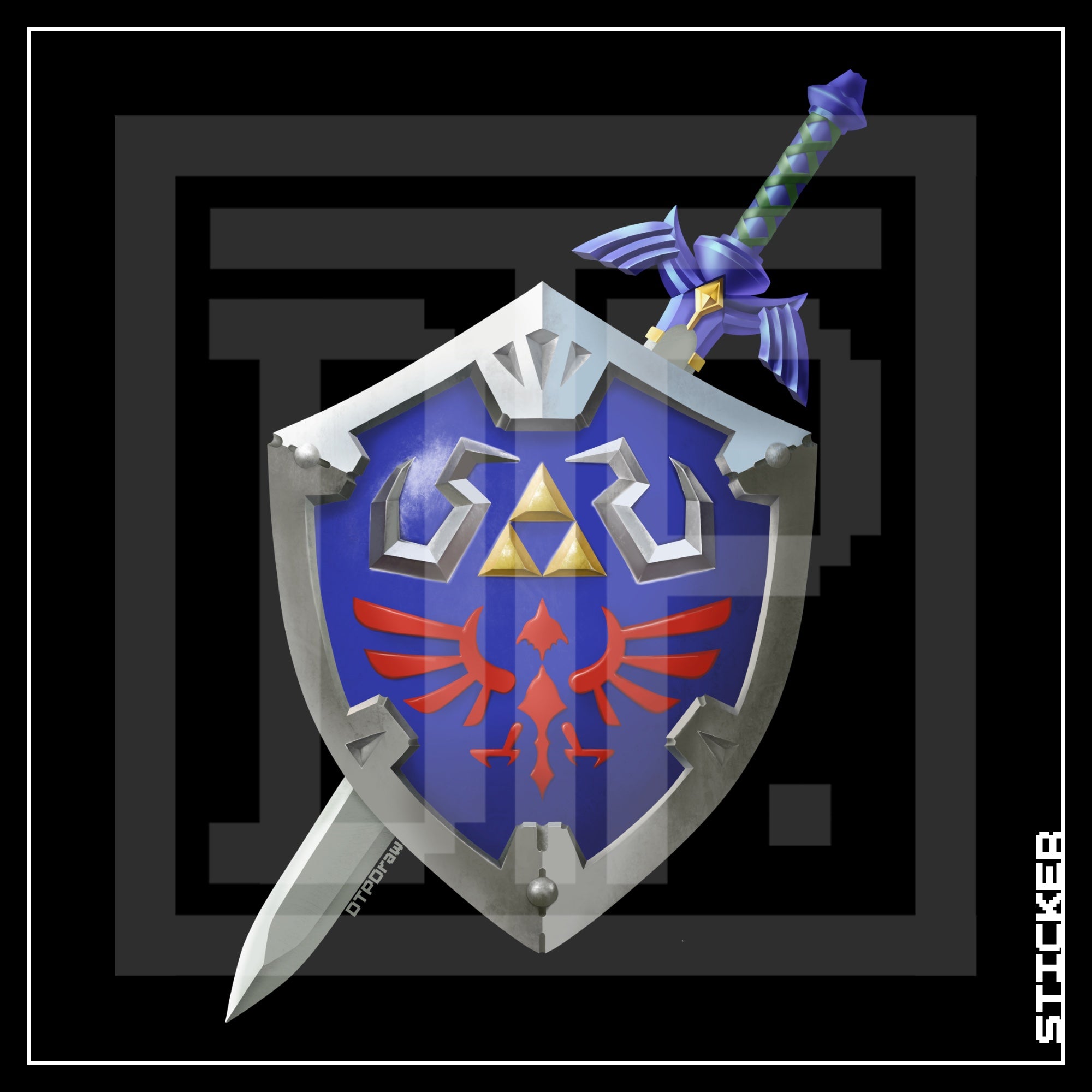LoZ [ New Ocarina Sword/Shield ] STICKER