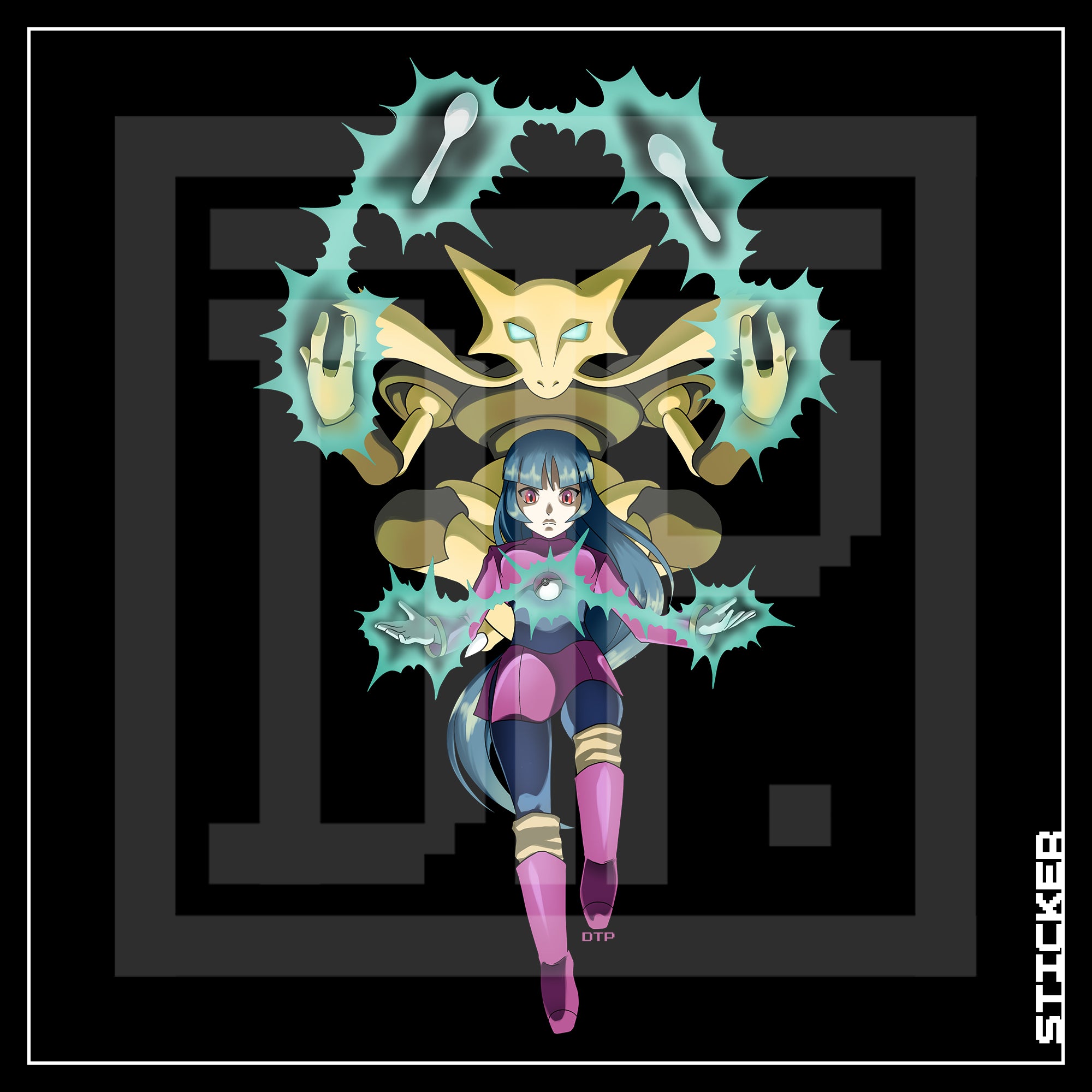 PKMN [ Sabrina & Alakazam ] STICKER