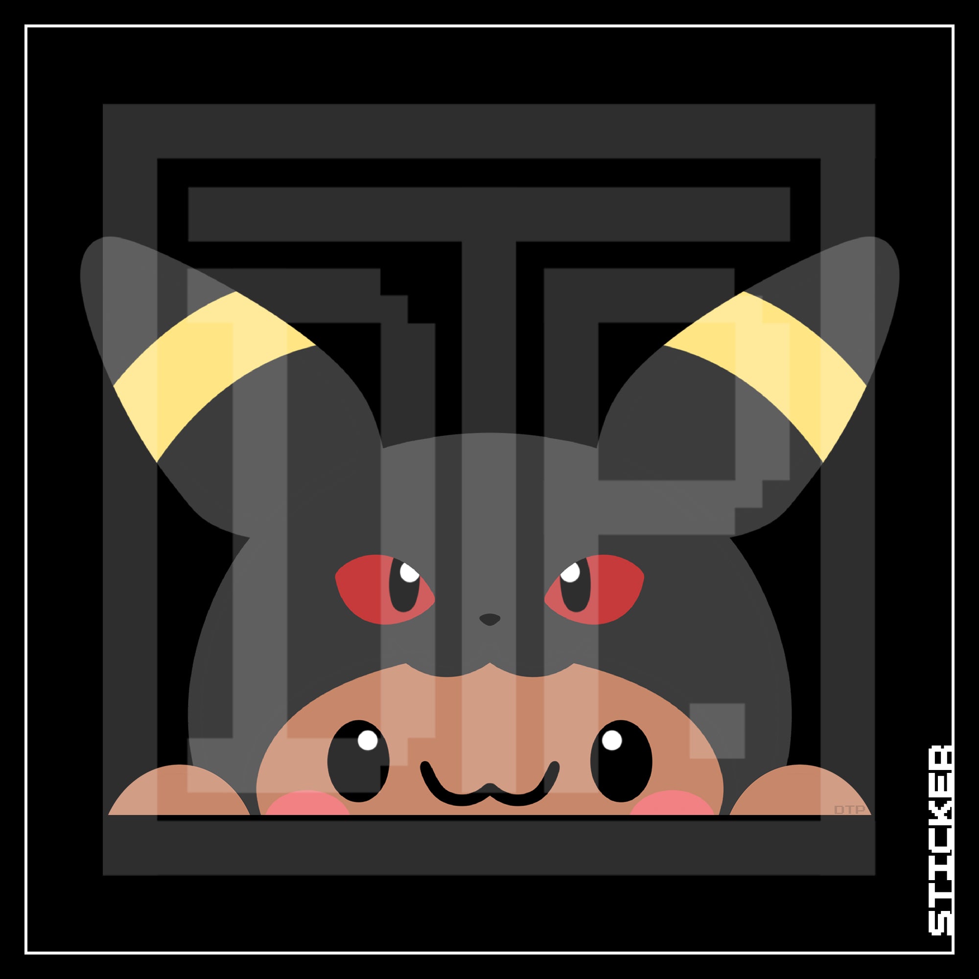 PKMN [ Eevee Umbreon ] PEEKER STICKER