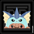 PKMN [ Eevee Vaporeon ] PEEKER STICKER